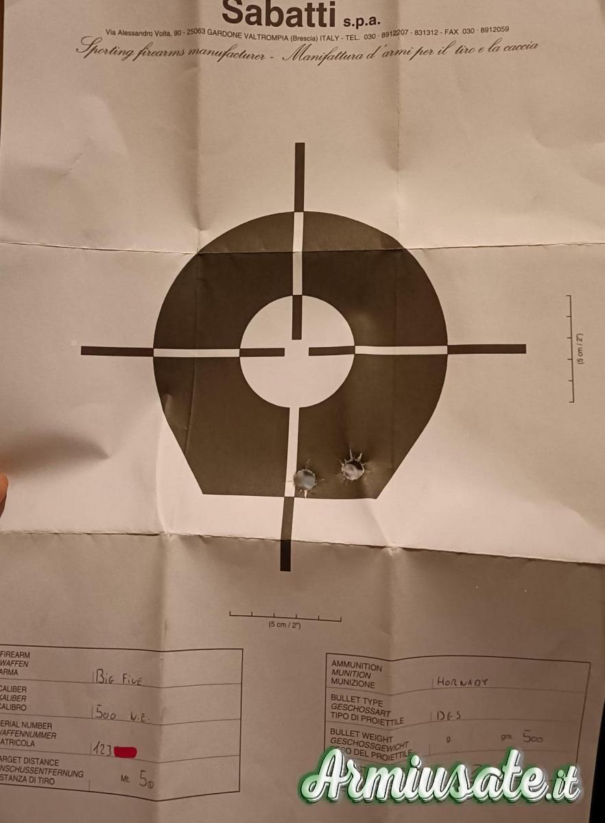 Fucile Express Sabatti Big Five calibro 500 Nitro Express