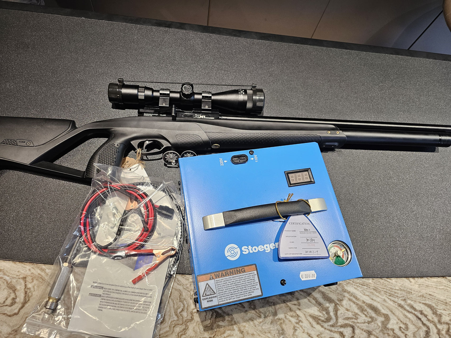COMPRESSORE STOEGER 300 BAR per carabine e pistole PCP