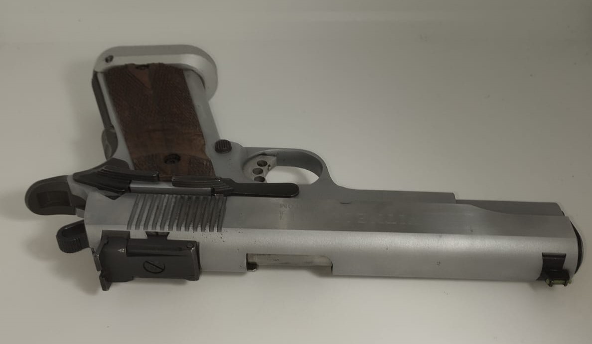 PISTOLA S.A. TANFOGLIO MOD. WITNESS 1911 CUSTOM CROMATA CAL