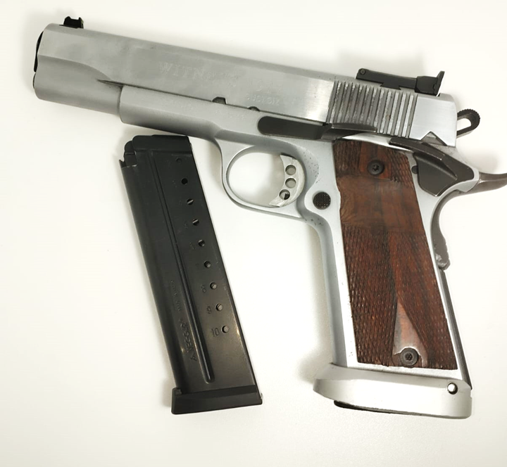 PISTOLA S.A. TANFOGLIO MOD. WITNESS 1911 CUSTOM CROMATA CAL