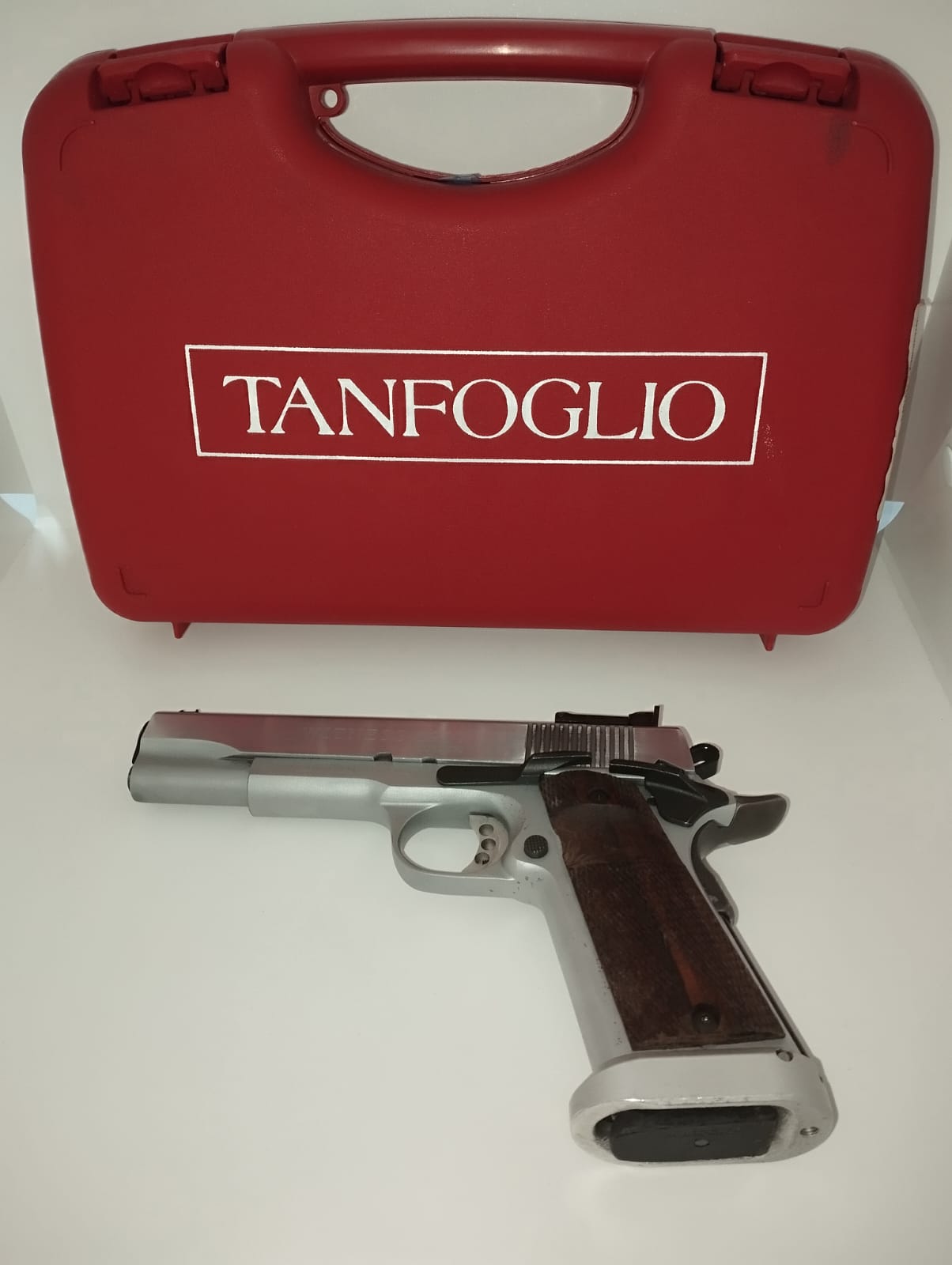 PISTOLA S.A. TANFOGLIO MOD. WITNESS 1911 CUSTOM CROMATA CAL