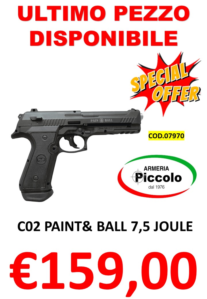 PISTOLA C02 PAINT& BALL 7,5 JOULE