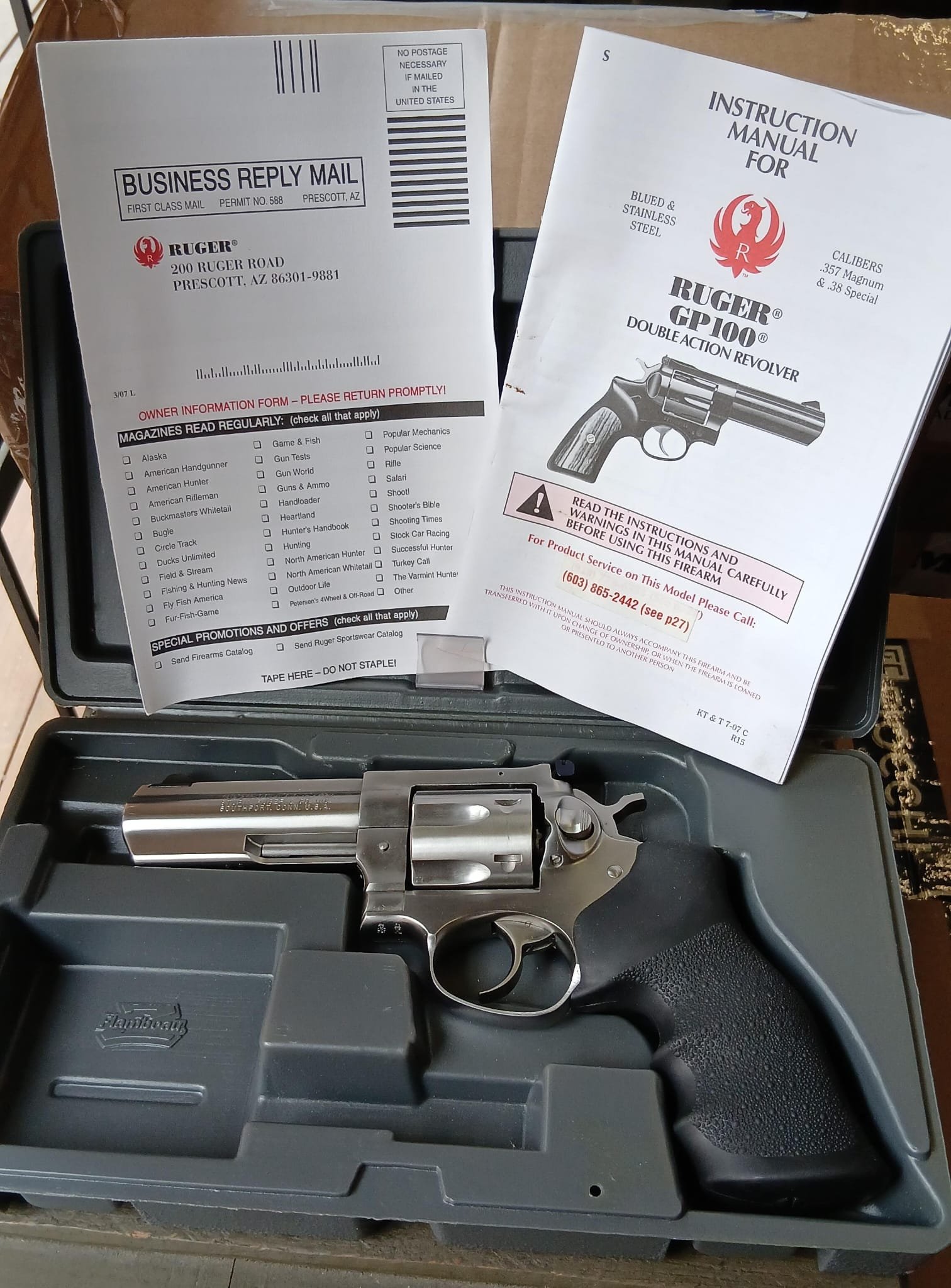Ruger GP100 4 Inch Inox