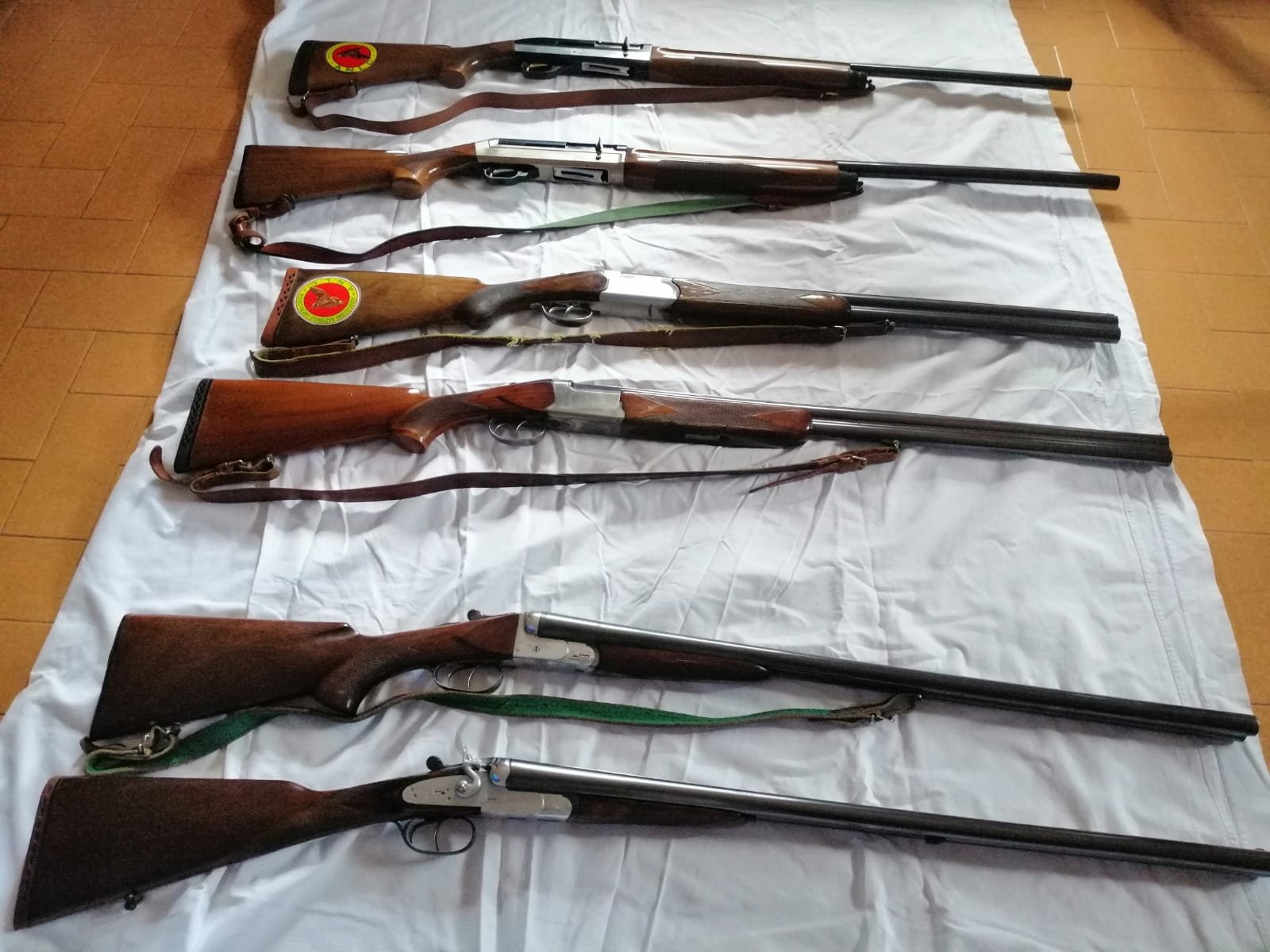 vari fucili e pistola